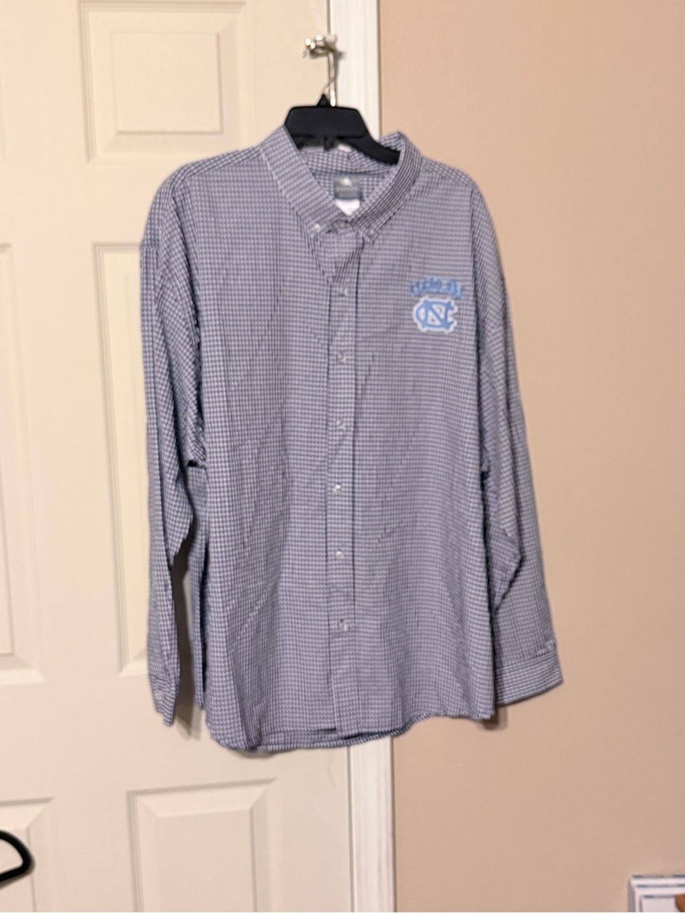Knights Apparel Blue and White Mini Check Button-Down Shirt